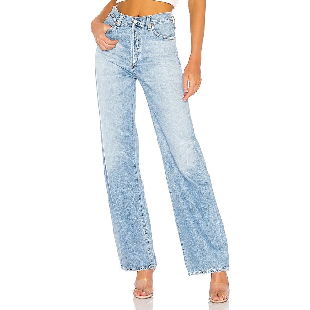 Citizens Of Humanity Light Wash Wide Leg Jeans
